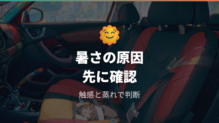 暑がる原因と安全な冷やし方をまず押さえる