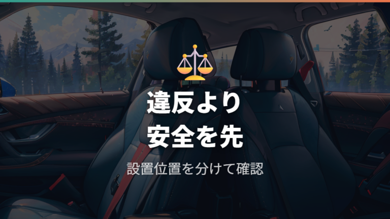 助手席設置は法律違反になるのかを先に確認する