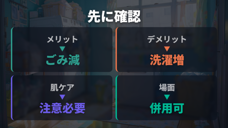 布おむつのメリットとデメリットを先に把握する