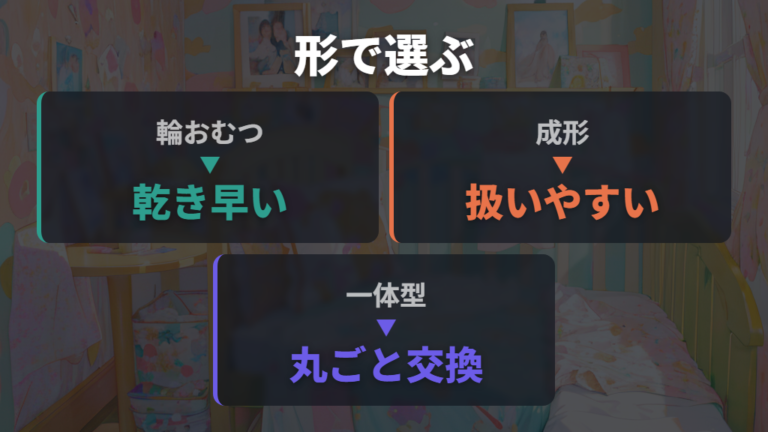布おむつの種類と選び方は輪おむつ・成形・一体型で変わる