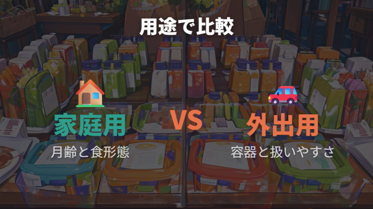 商品を選ぶときは月齢・容器・使う場面をそろえる