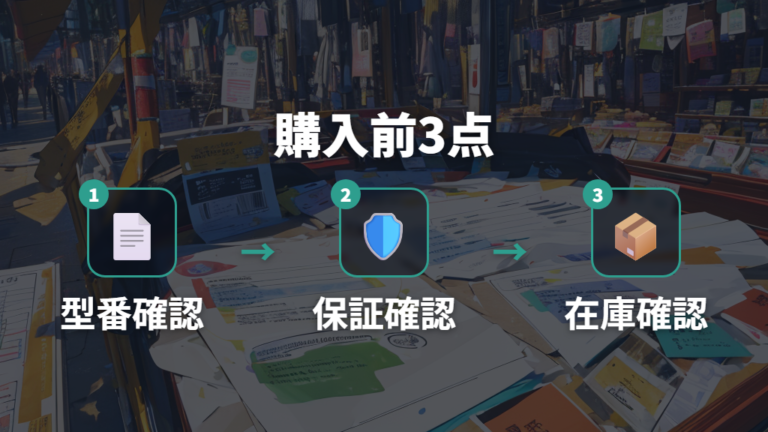 価格・型番・保証の確認ポイントを購入前にチェックする