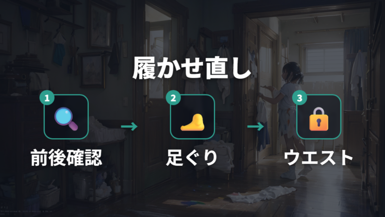パンツタイプに替える目安が来たら履かせ方も確認する