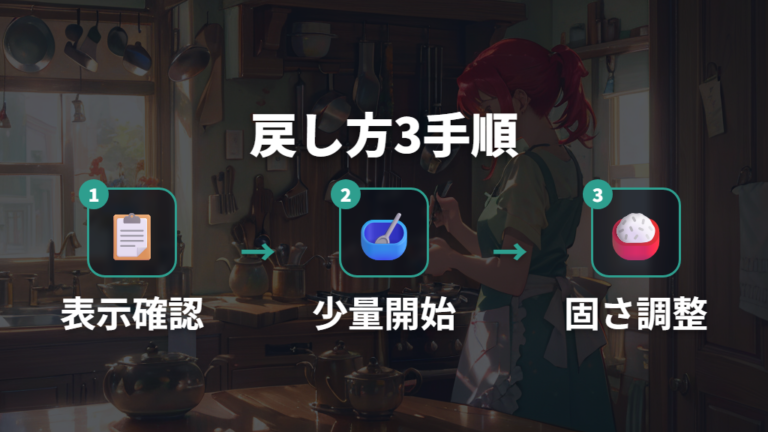 失敗しにくい戻し方と分量の考え方