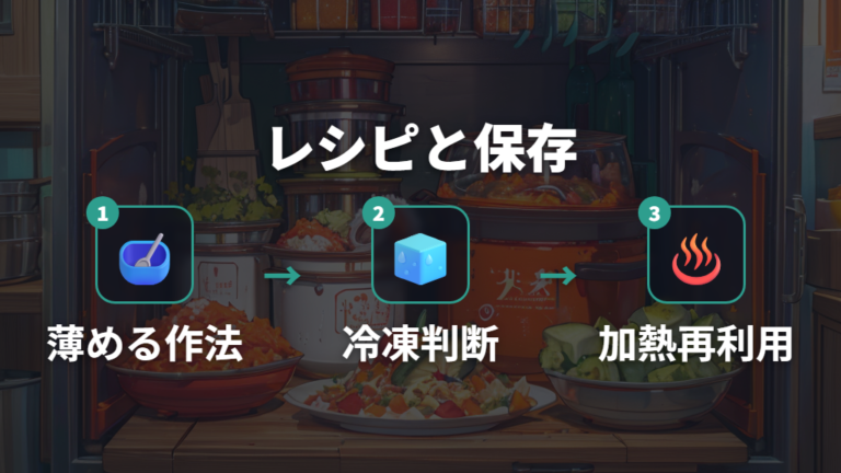 レシピと冷凍保存のコツは公式レシピの確認点に絞る