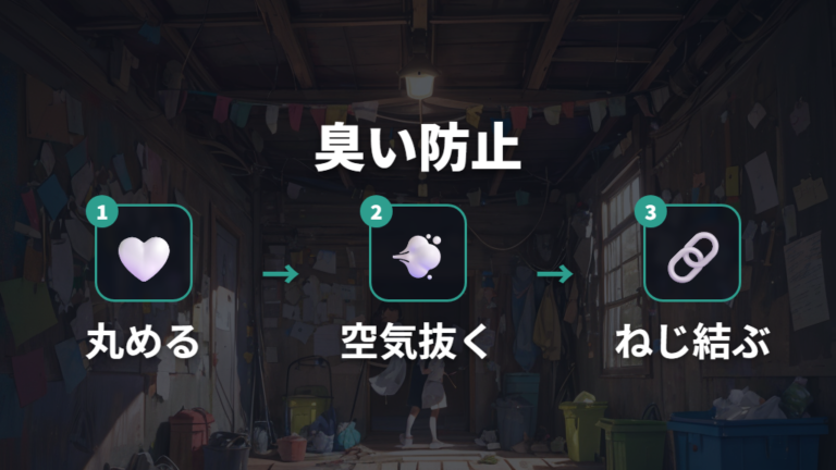 臭い漏れしにくい捨て方は丸め方とねじり結びが要点