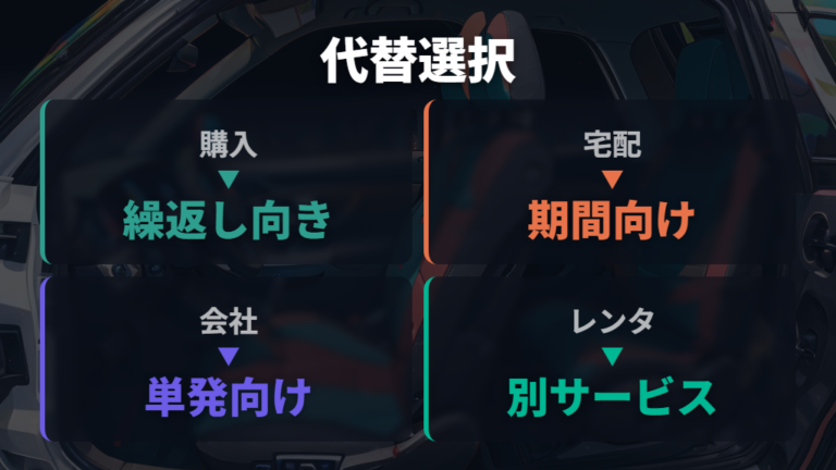 持参やレンタルで代用する方法を比較する