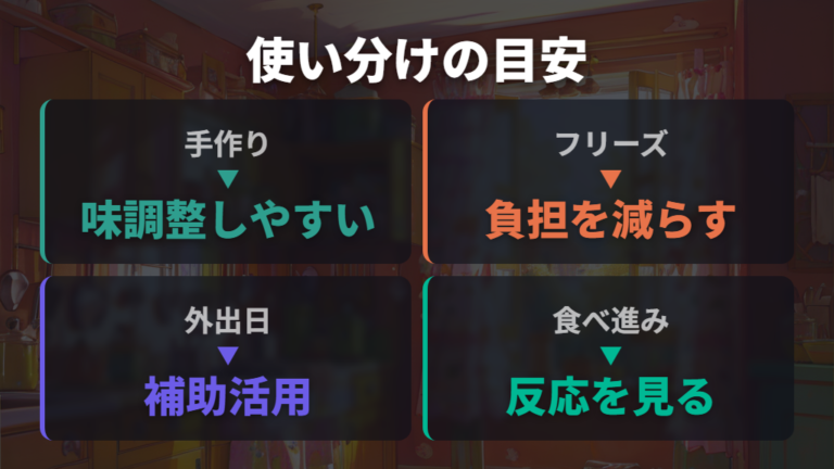 手作りとの違いと使い分けはどこで決める?