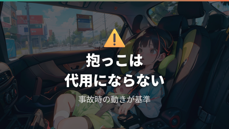 抱っこ乗車が危ない理由は事故時の動きで考える