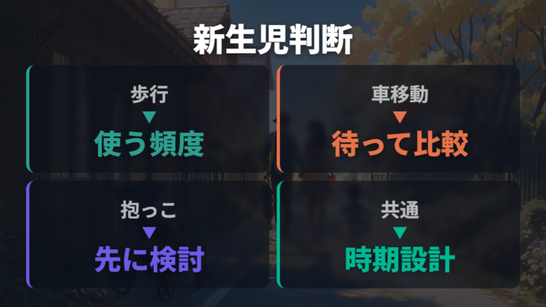 新生児から必要かの判断基準は生活スタイルから見る