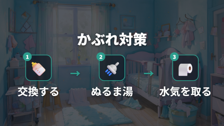 パンパン放置とかぶれ対策は洗う・乾かすを丁寧にする