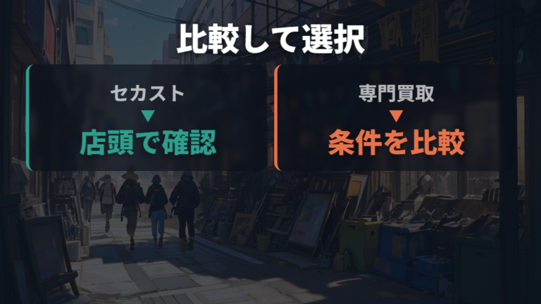 他店との買取条件比較でセカストだけに絞らない