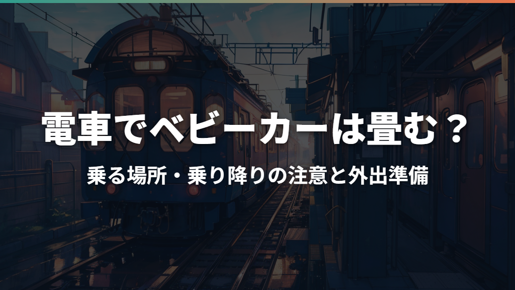電車でベビーカーは畳む？乗る場所・乗り降りの注意と外出準備