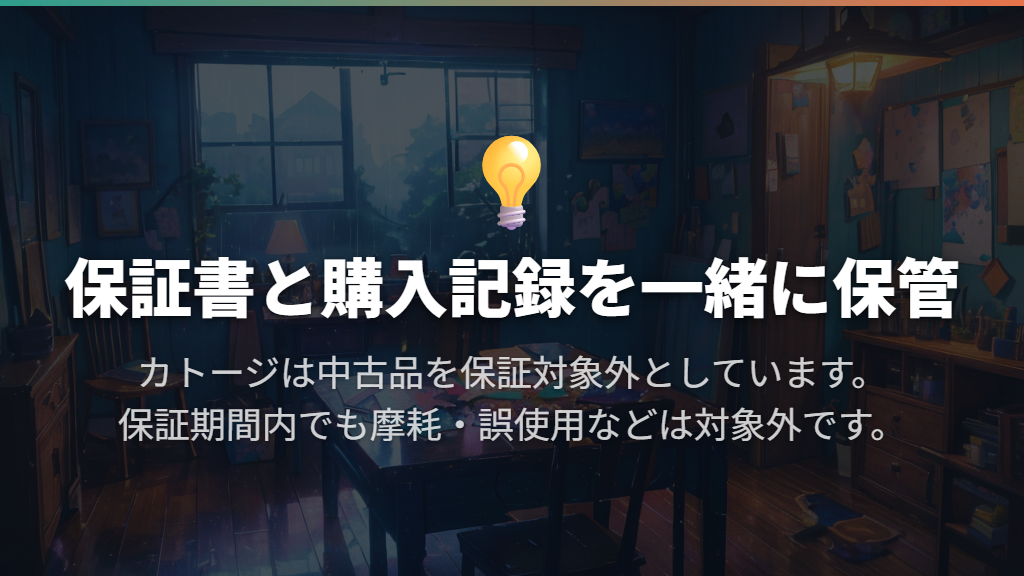 保証・購入記録・中古品の条件まで含めて購入先を選ぶ